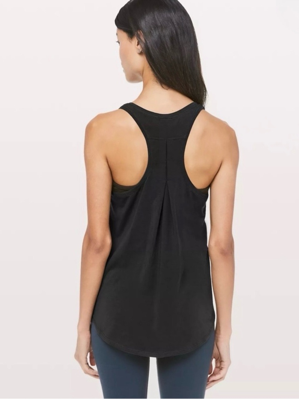 Lululemon Black Pleated Back Love Tank Top Size 4 - Picture 3 of 9